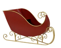 4 FT X 2FT Red & Gold Sleigh