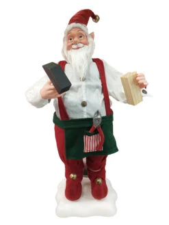 2 FT Animated Elf Santa With Hammer 8 2 FT Animated Elf Santa With Hammer -The Christmas Palace Store 0671401824