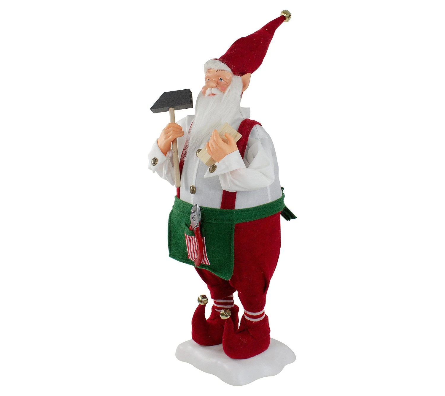 2 FT Animated Elf Santa With Hammer 4 2 FT Animated Elf Santa With Hammer - Image 4