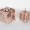Rose Gold Glitter Gift Box Set Of 2
