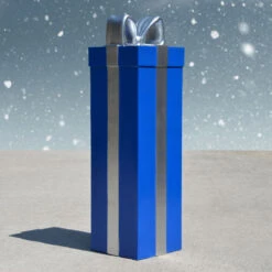 4.5 FT Blue & Silver Gift Box