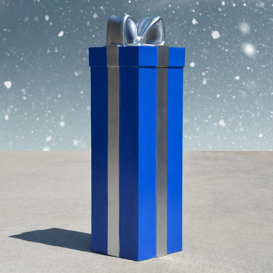 4.5 FT Blue & Silver Gift Box 1 4.5 FT Blue & Silver Gift Box