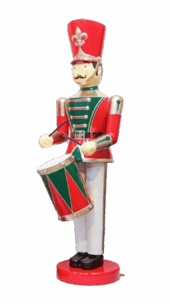 6 FT Red, White & Green Toy Soldier With Drum