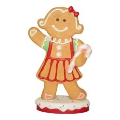 5 FT Lighted Red Gingerbread Girl Battery Operated