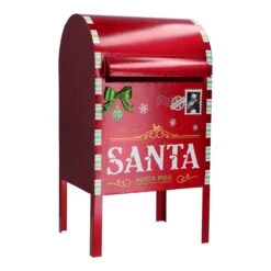 1.7 FT Red Santa Mailbox