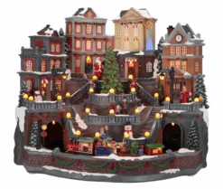 14.5" LED Animated City Hall With Train