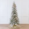 15 FT Snow Pine Slim Pre Lit Warm White LED Lights