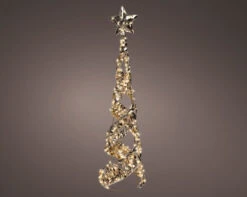 2.6 FT 400 Micro LED Warm White Gold Cone Tree