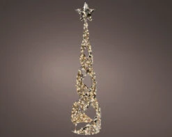 3.3 FT 600 Micro LED Warm White Gold Cone Tree