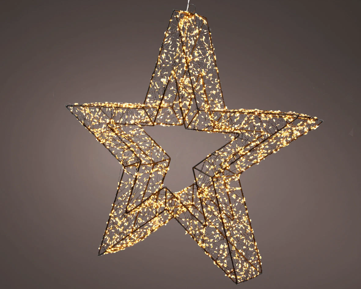 Black Wire Star Pre Lit Micro Classic Warm LED 1 Black Wire Star Pre Lit Micro Classic Warm LED