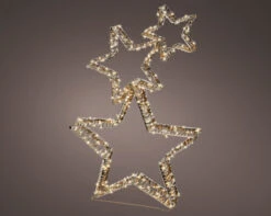 2.7 FT 350 Micro LED Warm White Gold Star Tower