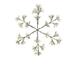 28" X 31" 336LED Warm White LED Flashing Silver Snowflake