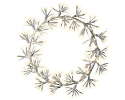 19" 300LED Warm White Silver Wreath