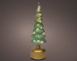 13" Micro LED Green Rotating Tree Battery Operated