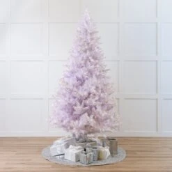 10 FT White Aspen Fir Pre-Lit Incandescent White Lights