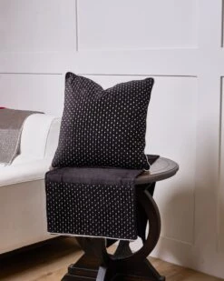 16" X 108" Black Velvet Table Runner