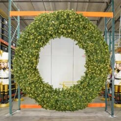 Commercial Wreath Pre Lit Warm White LED -The Christmas Palace Store 0671482012