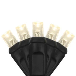 24 FT 70 LED 5MM Warm White Twinkle Coaxial With Grey Wire