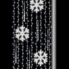 7 FT X 3 FT Pure White Snowflake Shower LED Pole Banner