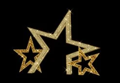 13 FT Three Star Frame Warm White LED