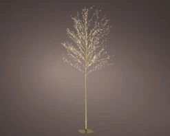 6 FT 720 LED Warm White Micro Tree With Gold Trunk