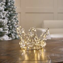 7.5" 60 LED Warm White Jeweled Crown