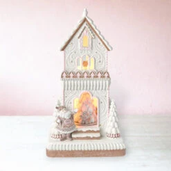 18" Musical Lighted Gingerbread Cookie House
