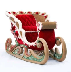 Katherine's Collection 12" Gingerbread Sleigh -The Christmas Palace Store 081007412119B