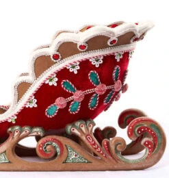 Katherine's Collection 12" Gingerbread Sleigh -The Christmas Palace Store 081007412119C
