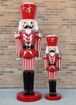 4 FT Red & White Striped Nutcracker