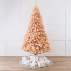 Paris Fir Snowy Pink Tree Unlit