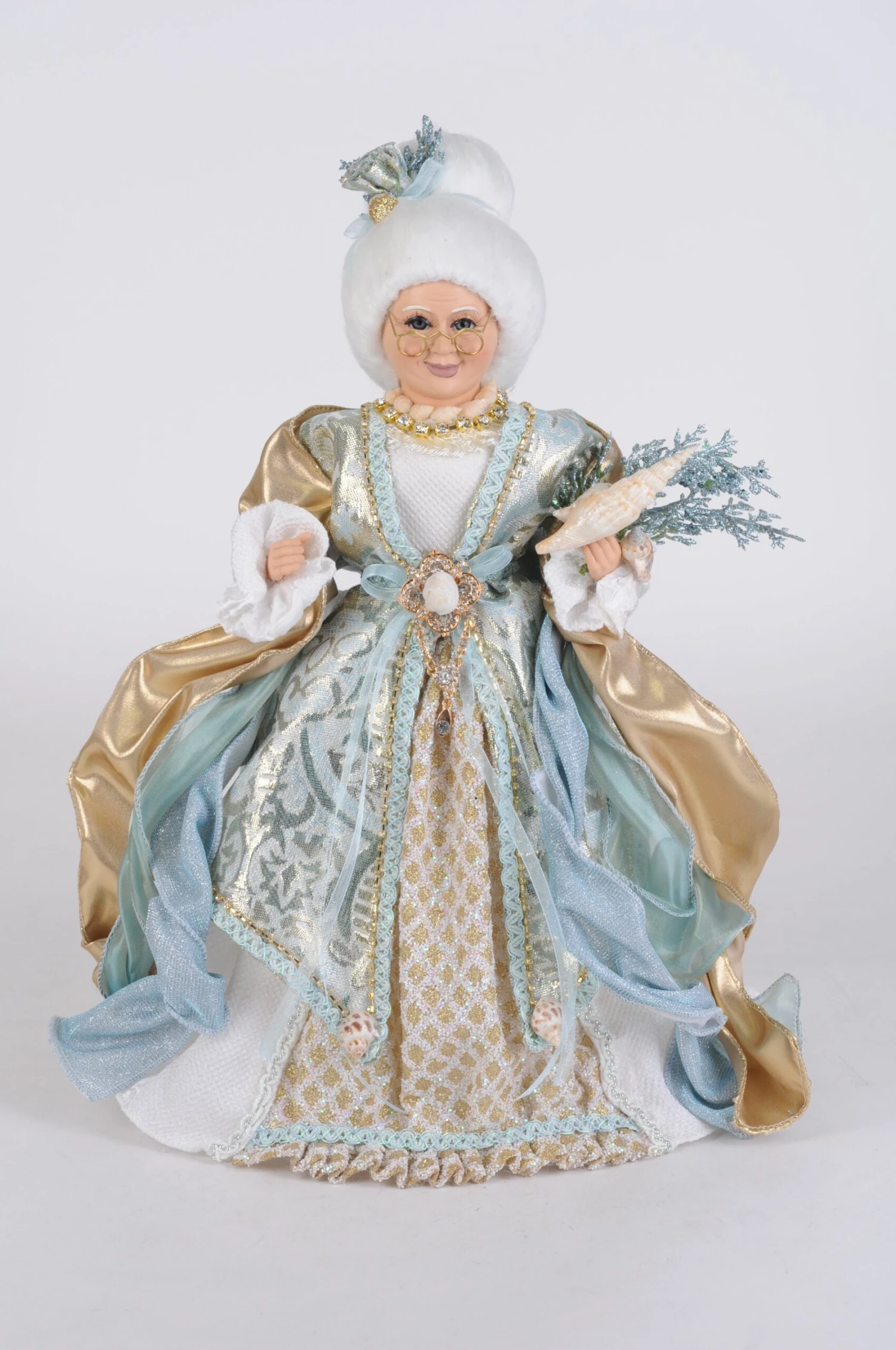 Karen Didion Originals 17" Coastal Mrs Claus 2 Karen Didion Originals 17" Coastal Mrs Claus - Image 2