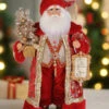 Karen Didion Originals 19" Lighted Scarlet Jeweled Santa