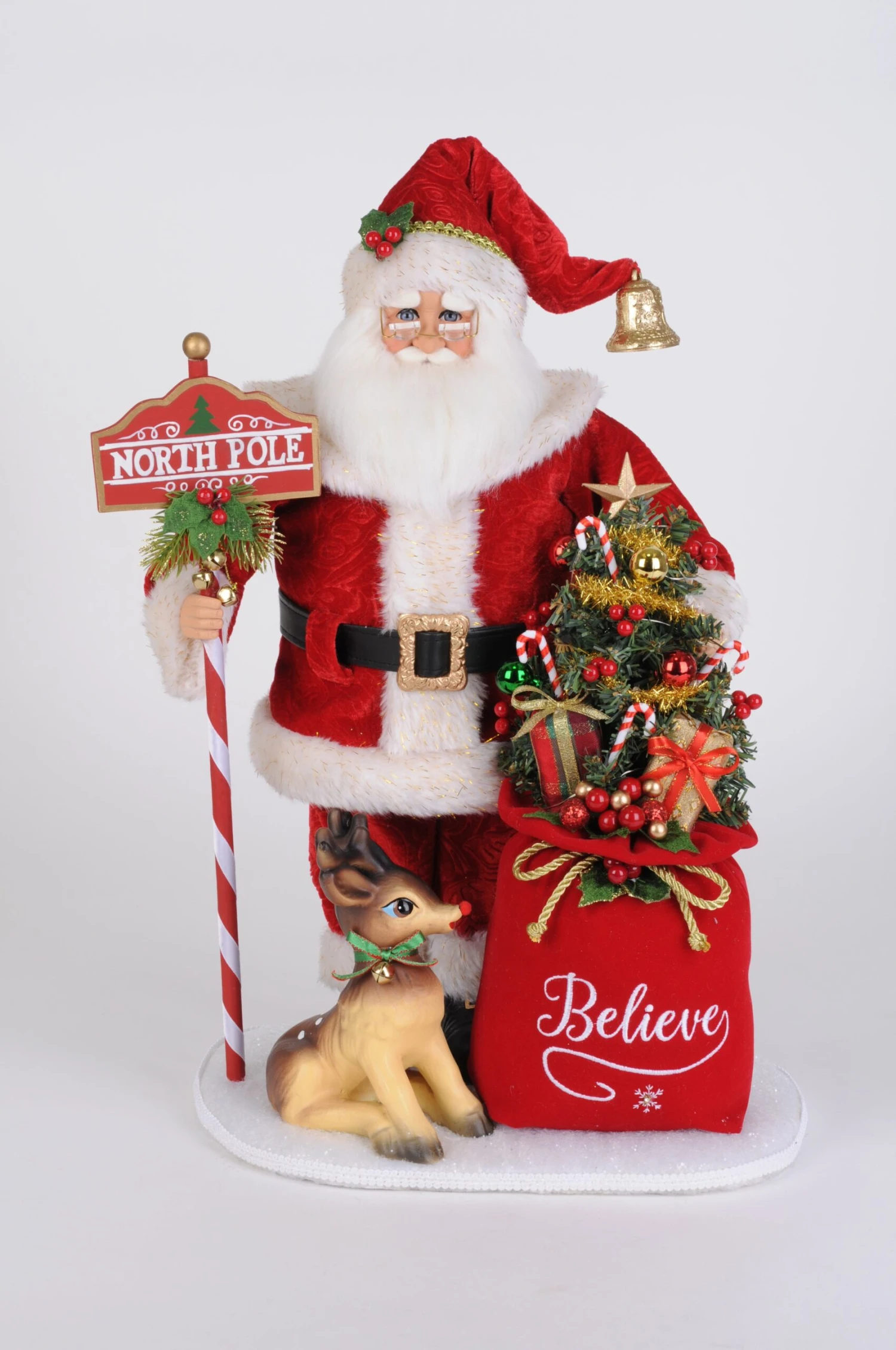 Karen Didion Originals 20" Lighted North Pole Magic Santa 2 Karen Didion Originals 20" Lighted North Pole Magic Santa - Image 2