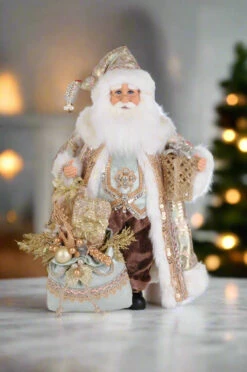 Karen Didion Originals 17" Lighted Sage Elegance Santa