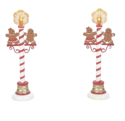 Village Accessory Gingerbread Street Lights 1 Village Accessory Gingerbread Street Lights