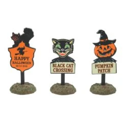 Snow Village Halloween Halloween Signs Set Of 3