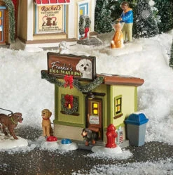 Snow Village Frankie's Dog Walking