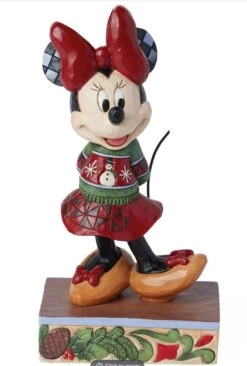 Disney Traditions 6" Minnie In Christmas Sweater