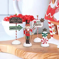 Village Accessory Peppermint Panache Set Of 4