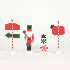 Village Accessory Peppermint Panache Set Of 4 -The Christmas Palace Store 2839943556e