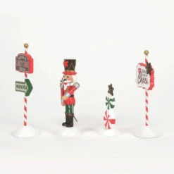 Village Accessory Peppermint Panache Set Of 4 -The Christmas Palace Store 2839943556f