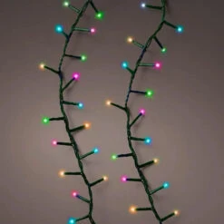53 FT 750 LED Rainbow Multi Compact Lights With Green Wire