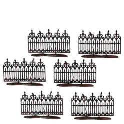 Halloween Accessory Spooky Wrought Iron Fence Set Of 6