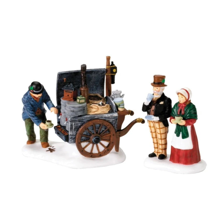 Dickens Village The Coffee Stall Set Of 2 2 Dickens Village The Coffee Stall Set Of 2 - Image 2
