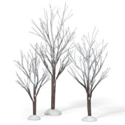 Village Accessory First Frost Trees Set Of 3