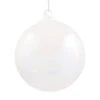 6" White Bottle Glass Ball Ornament