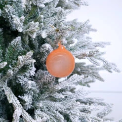 4" Coral Bubblegum Glass Ornament Box Of 3