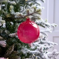 6" Light Berry Bubblegum Glass Ornament