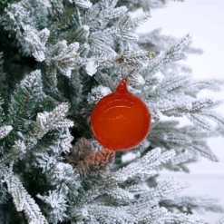 5" Orange Bubblegum Glass Ornament